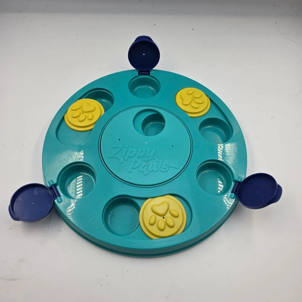 ZippyPaws‎ SmartyPaws Puzzler Teal Interactive Dog Toy Game Slow Feeder L3